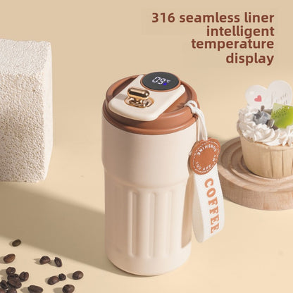 Three Generations Of Intelligent Temperature Measuring Thermos Cup High Color Value 316 Stainless Steel Coffee Cup Gift Water Cup Hand Gift Wholesale