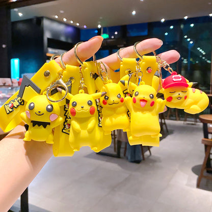 Magic Baby Pikachu Keychain Cute Keda Duck Kajiani Turtle Doll Men's And Women's Schoolbag Pendant Accessories Wholesale