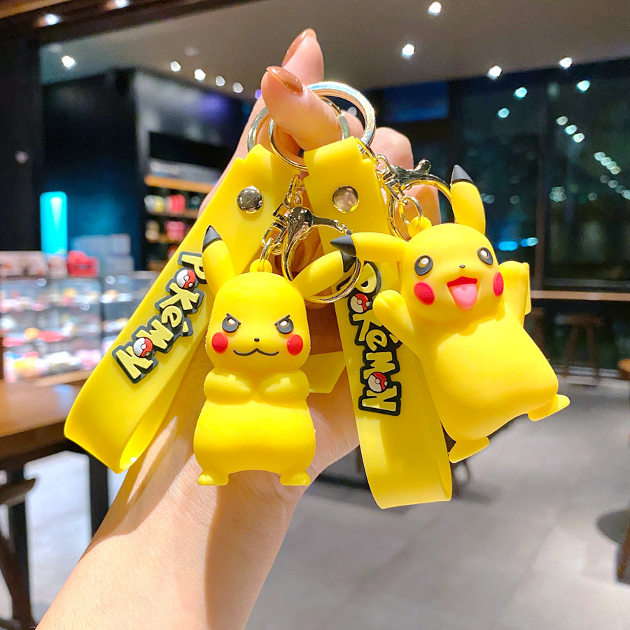 Magic Baby Pikachu Keychain Cute Keda Duck Kajiani Turtle Doll Men's And Women's Schoolbag Pendant Accessories Wholesale