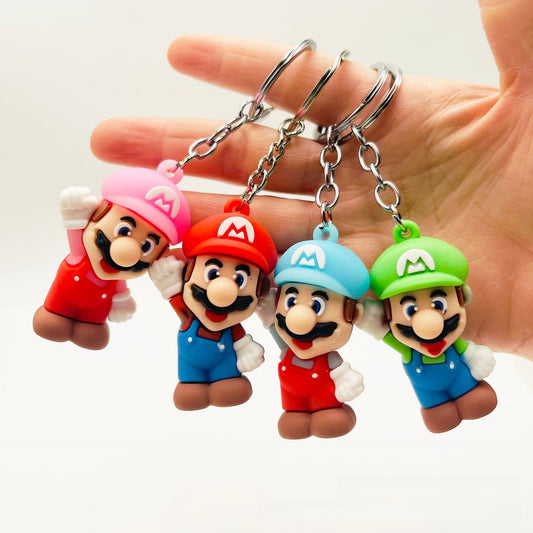 Creative Cartoon Mario Keychain Bag Pendant Super Mary Doll Student Gift Game Peripheral