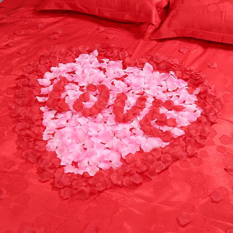 Rose Petals Wedding Hand-spread Flowers Wedding Room Layout Valentine's Day Confession Proposal To Create A Romantic Atmosphere