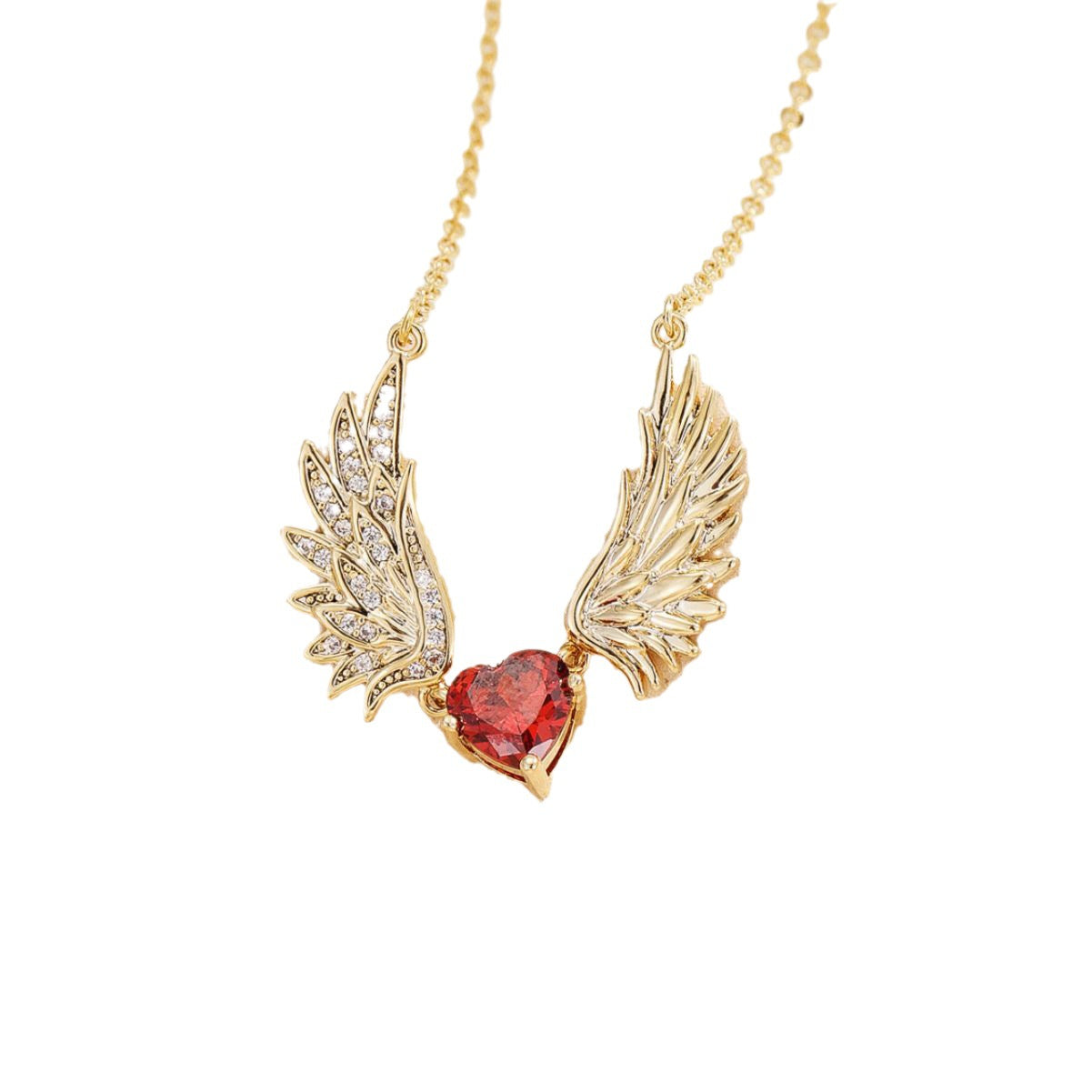 European And American Cross-border Middle East Popular Fashion All-match Fashion Valentine's Day Gift Angel Wings Love Necklace