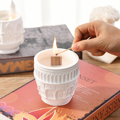 European Style Aromatherapy Candle Cup Home Niche Candle Cup Bedroom Lasting Scent Soybean Wax Fragrance Candle Gift