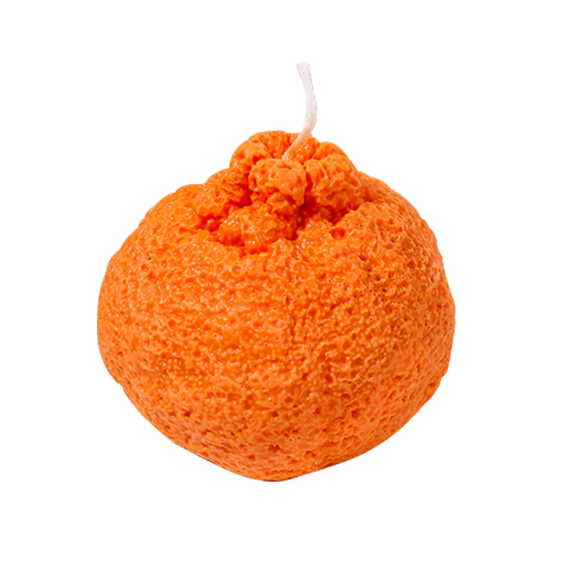 Wholesale Diy Ugly Orange Candle Gift Wedding Aromatherapy Accompanying Gift Big Orange Dali Fruit Shape Creative Candle