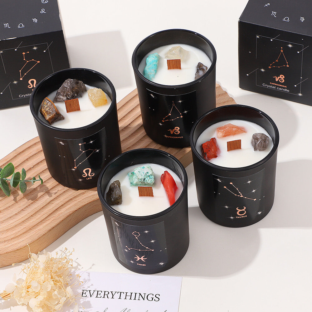 2023 New Aromatherapy Candle Soy Wax Twelve Constellation Birthday Gift With Hand Gift Creative Fragrance