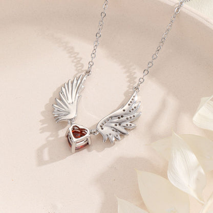 European And American Cross-border Middle East Popular Fashion All-match Fashion Valentine's Day Gift Angel Wings Love Necklace