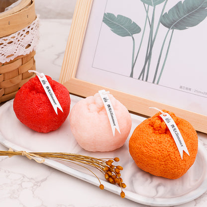 Wholesale Diy Ugly Orange Candle Gift Wedding Aromatherapy Accompanying Gift Big Orange Dali Fruit Shape Creative Candle