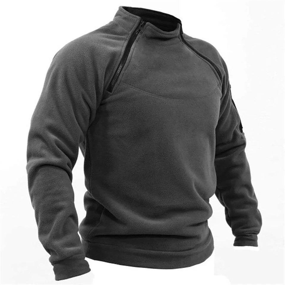 Men&#039;s Tactical Outdoor Fleece Jacket Clothes Warm Zippers Pullover Men Windproof Coat Thermal Hiking Sweatshirt