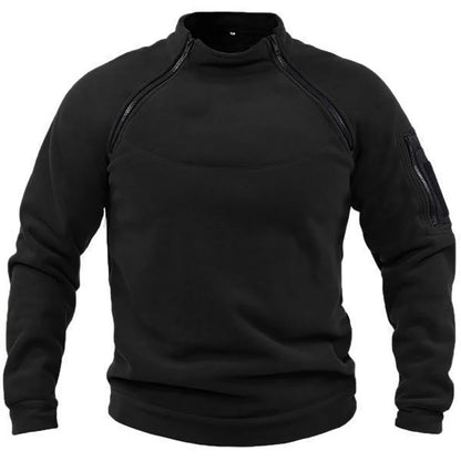 Men&#039;s Tactical Outdoor Fleece Jacket Clothes Warm Zippers Pullover Men Windproof Coat Thermal Hiking Sweatshirt