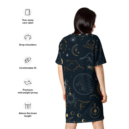 Premium Sweet Dreams All Over print T-shirt dress