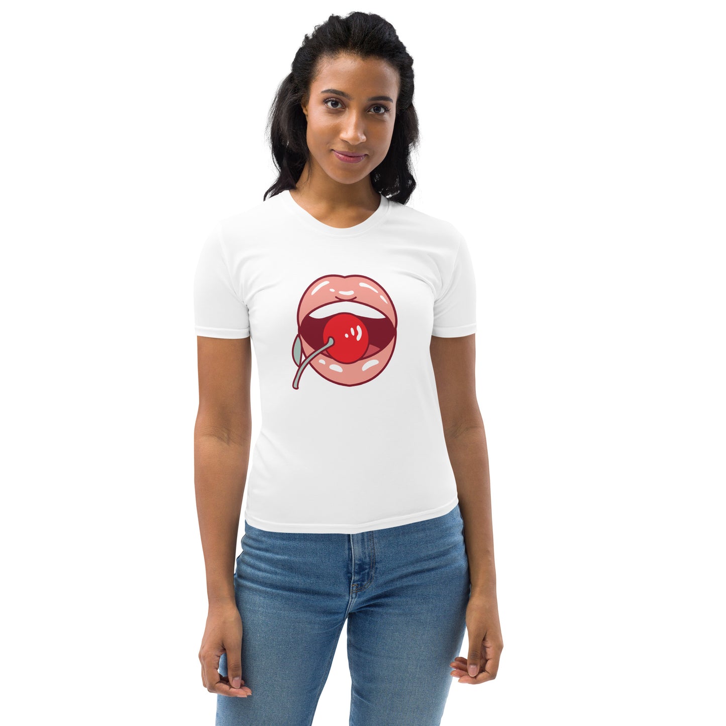 ZIPPX Women's T-shirt Cherry lip print