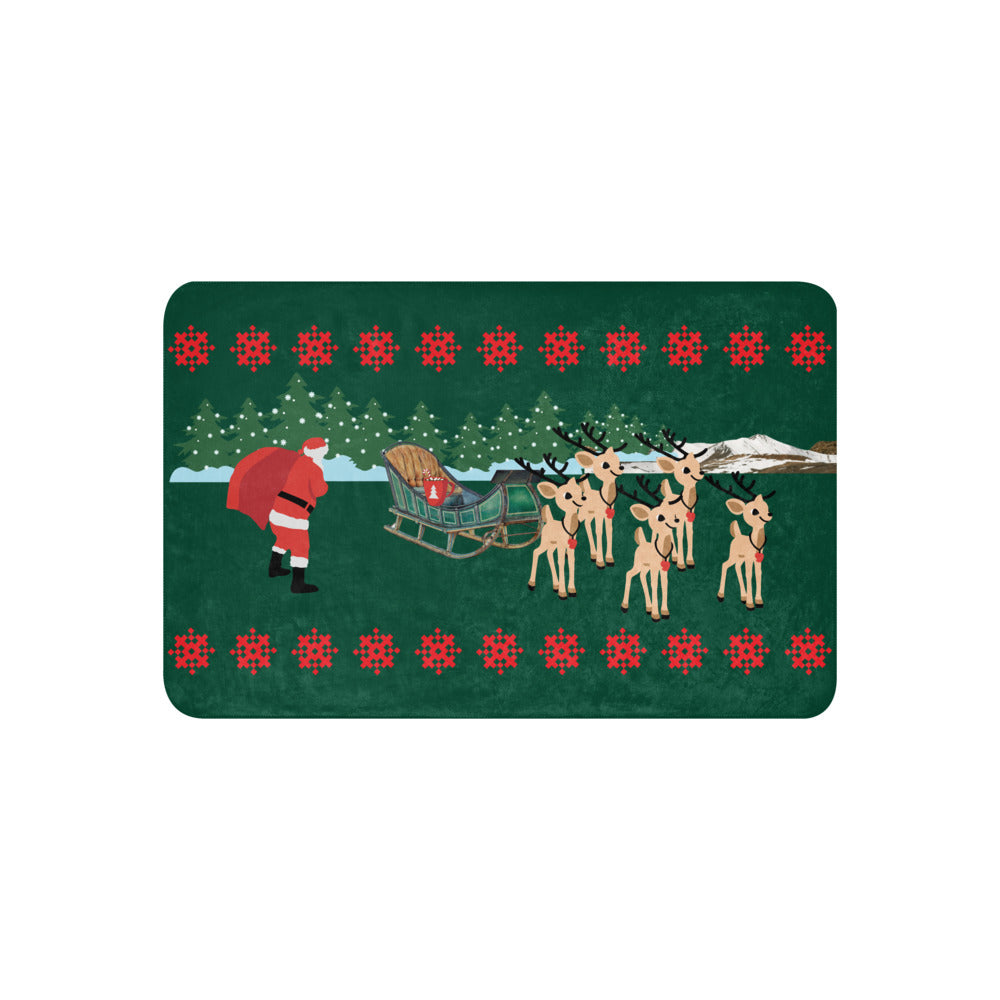 ZIPPX Jolly Sleigh Ride Sherpa blanket