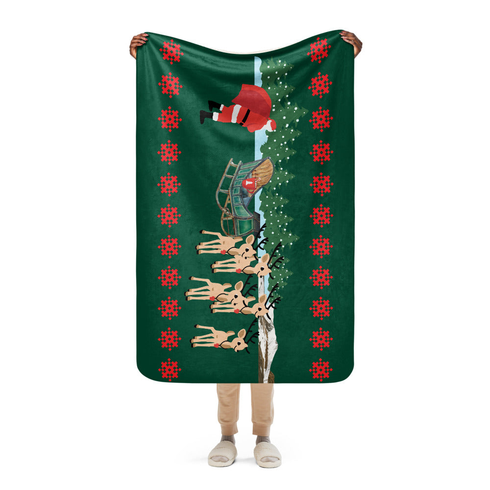 ZIPPX Jolly Sleigh Ride Sherpa blanket