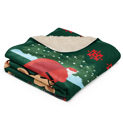 ZIPPX Jolly Sleigh Ride Sherpa blanket