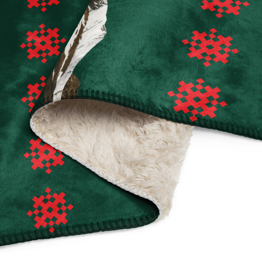 ZIPPX Jolly Sleigh Ride Sherpa blanket