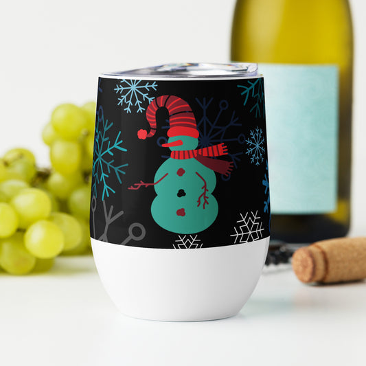 ZIPPX Christmas Snowman print, Wine tumbler